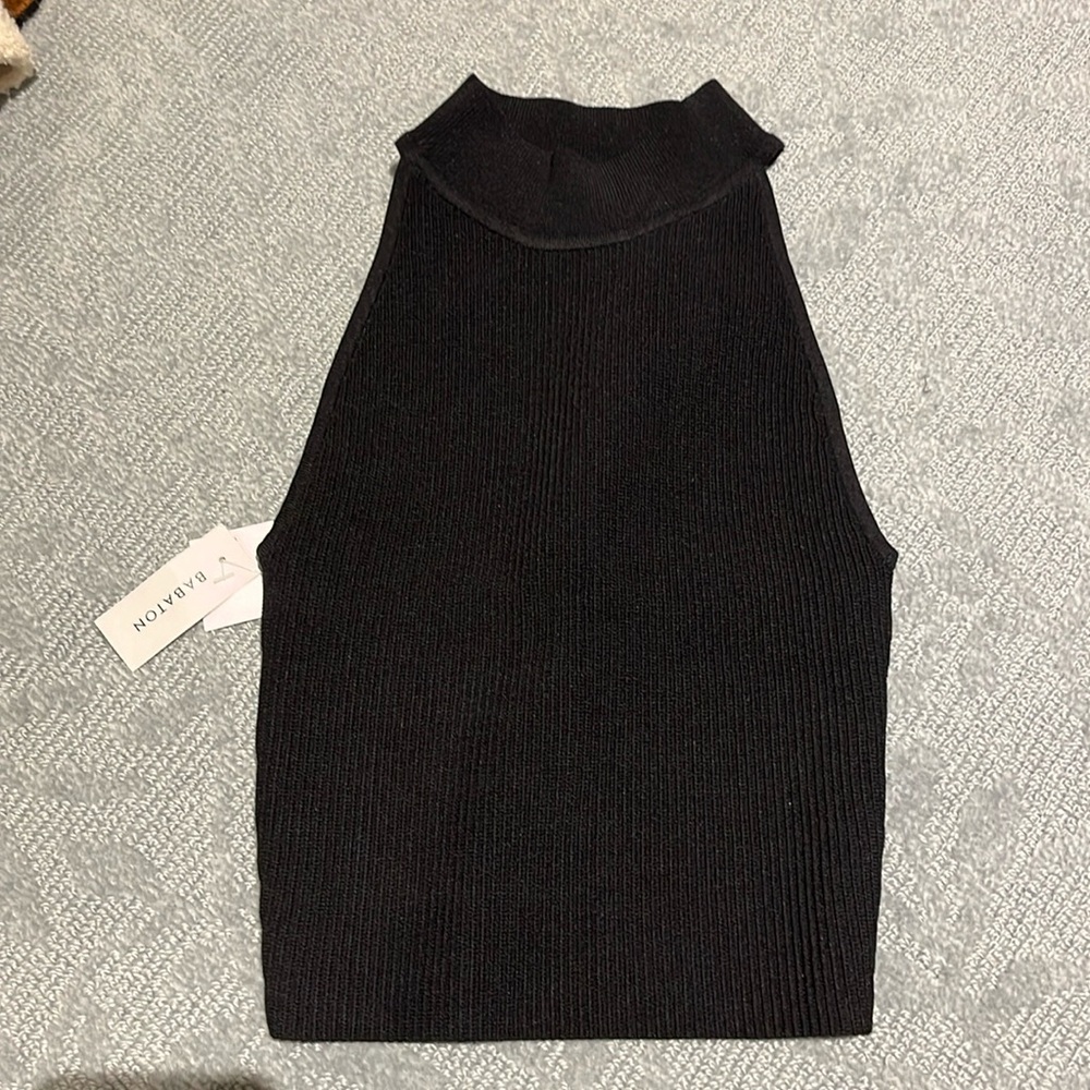 Black High Neck Tank Top